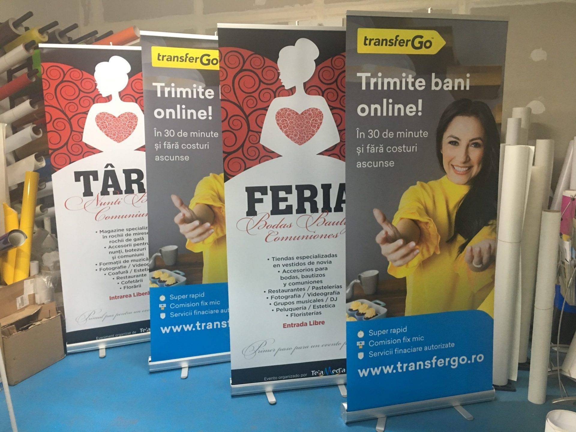 Roll up enrollable de gran formato para stand promocional, Rotusil Arganda del Rey